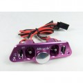  Ensemble double interrupteur pr&eacute;cabl&eacute; avec prise de charge et prise de remplissage carburant violet 