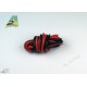 FIL SILICONE 12 AWG / 3.58mm² ROUGE+NOIR 2X1M