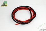 FIL SILICONE 8 AWG / 6.03mm&sup2; ROUGE+NOIR 2X1M