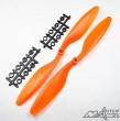 HELICES HORAIRE ET ANTI HORAIRE 10X4.5 ORANGE (LA PAIRE)
