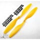 HELICES HORAIRE ET ANTI HORAIRE 8X4.5 JAUNES (LA PAIRE)