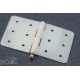 CHARNIERES PLATES NYLON AXE METAL 16x28MM (X10)