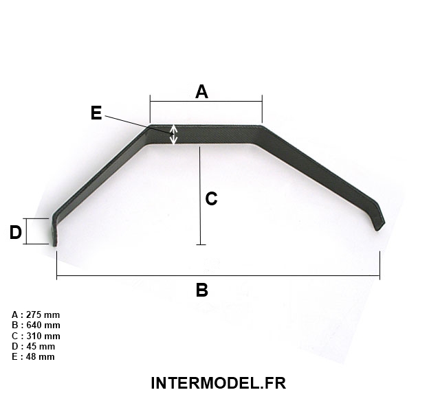 PLAQUE CARBONE/BALSA 290 x 160 x 6 mm - Intermodel SAS